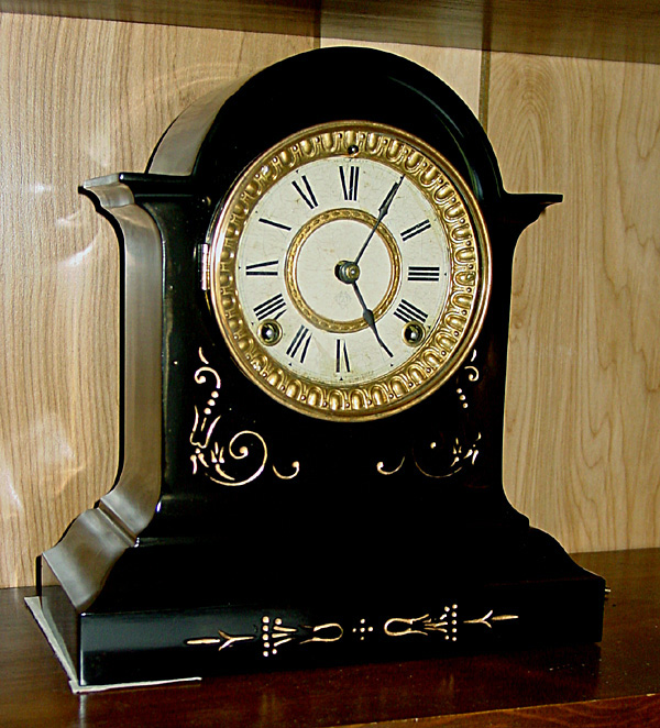 Ansonia Essex black mantel clock circa 1904