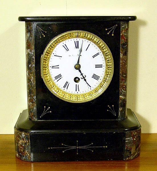 French slate mantel clock
