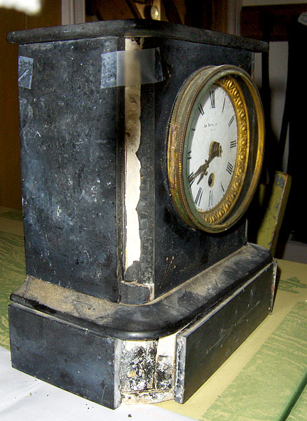French slate mantel clock