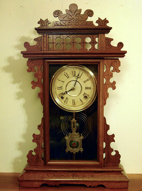 E. N. Welch Walnut Parlor Clock